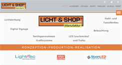 Desktop Screenshot of lichtundshop.de