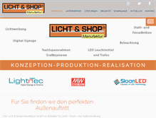 Tablet Screenshot of lichtundshop.de